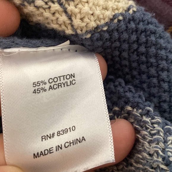 St. John’s Bay striped knit duster cardigan sweater with pockets - Picture 6 of 6